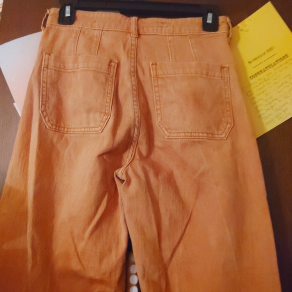 ANTHROPOLOGY PILCRO Column Straight Ankle Jeans - Maize Orange - Picture 8 of 11